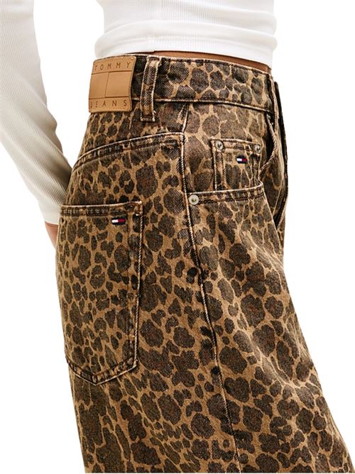Jeans larghi con stampa leopardata Tommy Jeans | DW0DW218331CE
